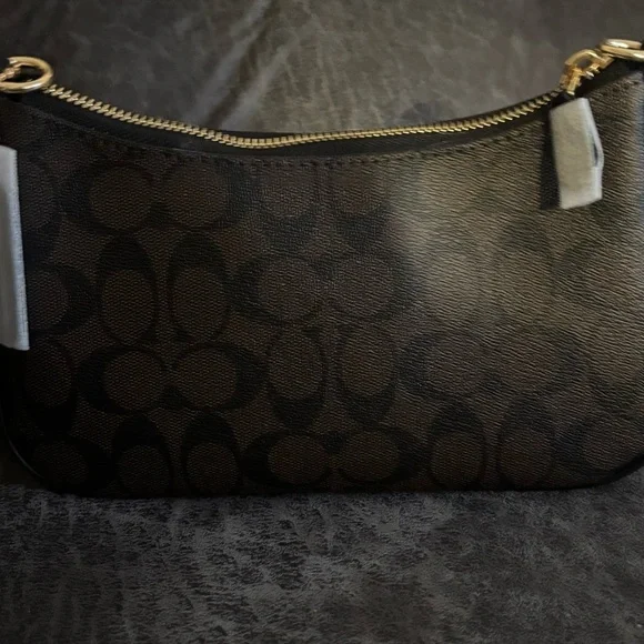 Coach Dark Brown and Black Shoulder Bag - Picture 3 of 5